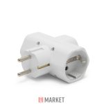 Elosztó T 1-3(földelt)IP20max.3500W gyerekvéd.