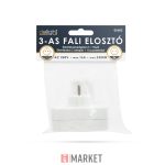 Elosztó 1-2+1(földelt)gyerekvéd.