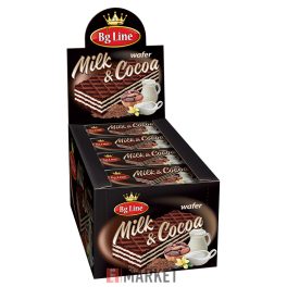   Big Line MILK & COCOA tej.krém tölt. kak. ostyaszelet 50g #24