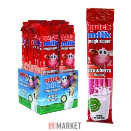 Quick milk ízesített szívószál , EPER 6db-os #20