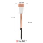 LED-es kültéri szolár lámpa hidegfehér rosegold