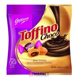   Toffino CHOCO karamell csok.kr.tölt  cukor 80gr (Goplana) 20/#