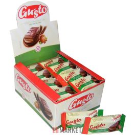   Gusto töltött mártott piskóta szelet ZÖLD KAKAÓS piskótában kakaós krémmel 32g #32