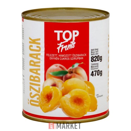 Top Fruits Oszibarack befott konzerv 825g