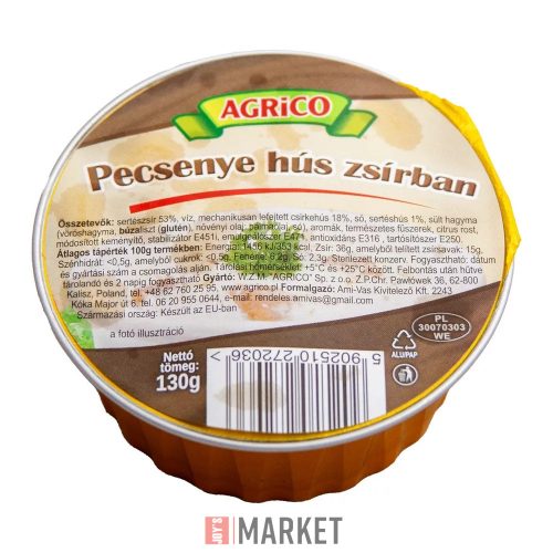 Agrico Pecsenye hús zsírban 130g #12