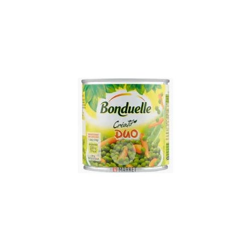 Bonduelle zöldborsó-bébirépakeverék dob. 400g/265g #12