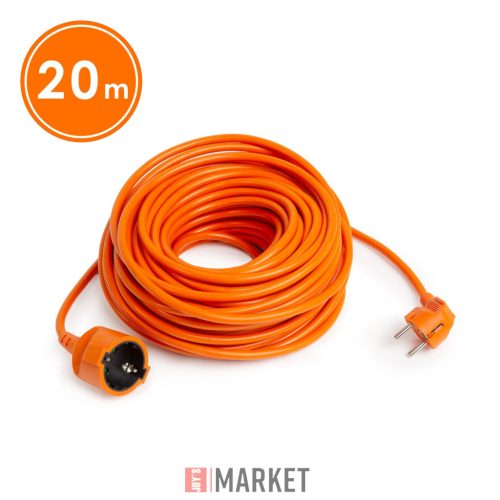 Lengő hosszabbító narancs 3x1,5mm 20m