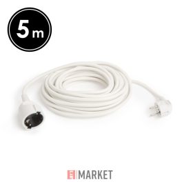 Lengő hosszabbító fehér 3x1,5mm 5m