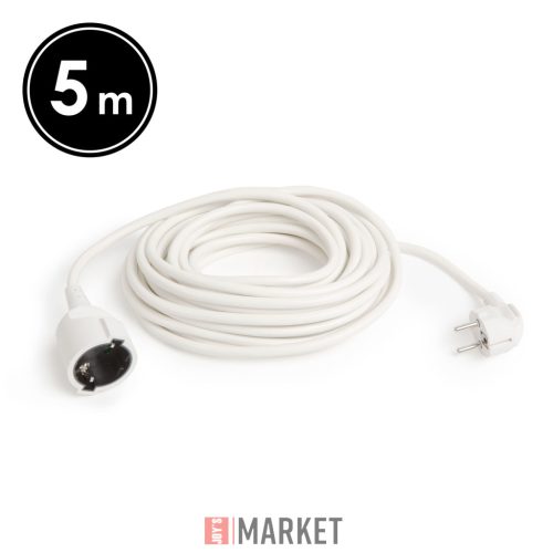 Lengő hosszabbító fehér 3x1,5mm 5m