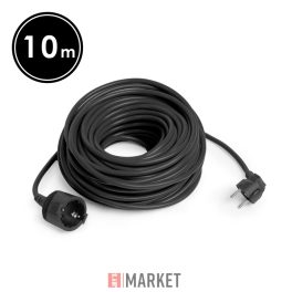 Lengő hosszabbító fekete 3x1,5mm 10m