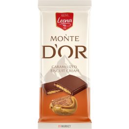 Leona Monte Dor kekszkar.tölt.kakaós tábla 90g #21