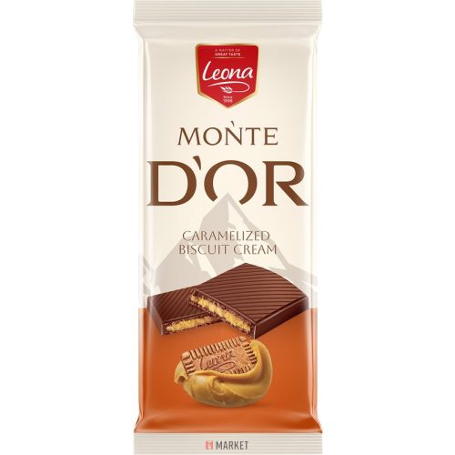 Leona Monte Dor kekszkar.tölt.kakaós tábla 90g #21