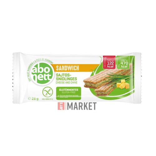 Abonett Sandwich sajtos-snidlinges 26g Glu.ment #25