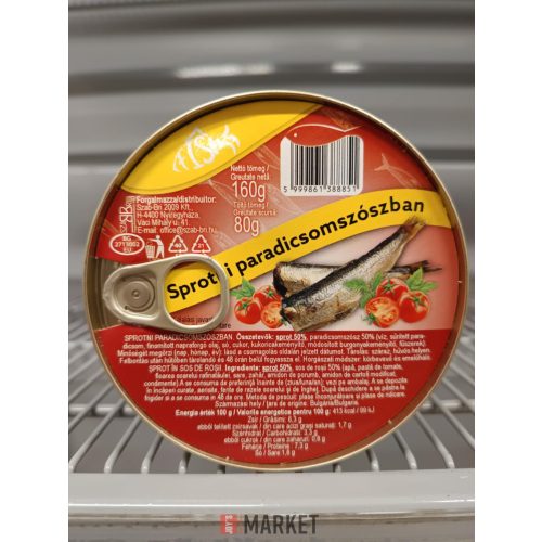 Sprotni Paradicsomos egész tpz. 160g #30