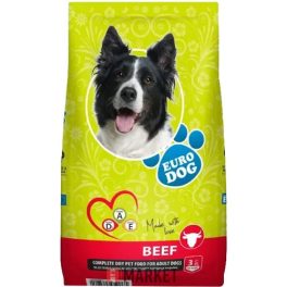 Euro Dog Kutya eledel 3KG Marha