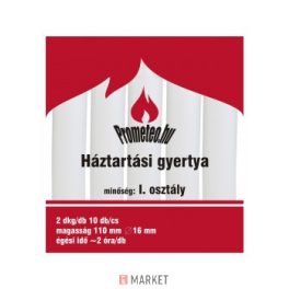 Háztartási gyertya 100mm 2dkg 10db-os #50