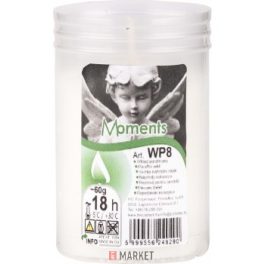 Müanyag mécsesbetét 80mm 60g/18h #44